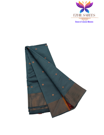 Pale grey Metallic Silk Butta cotton