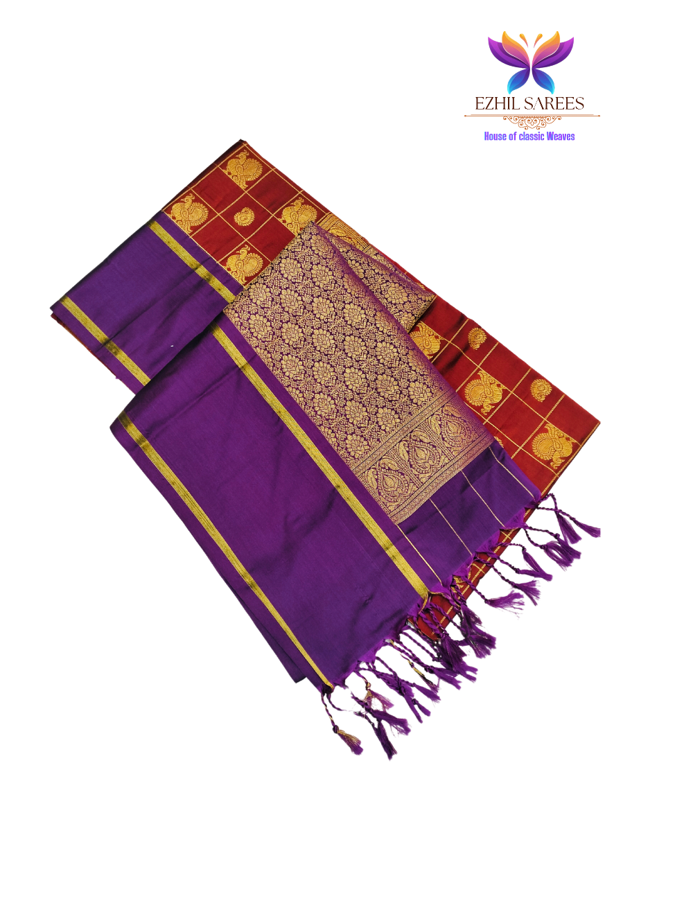Luxury Semi Checked Soft Silk Saree