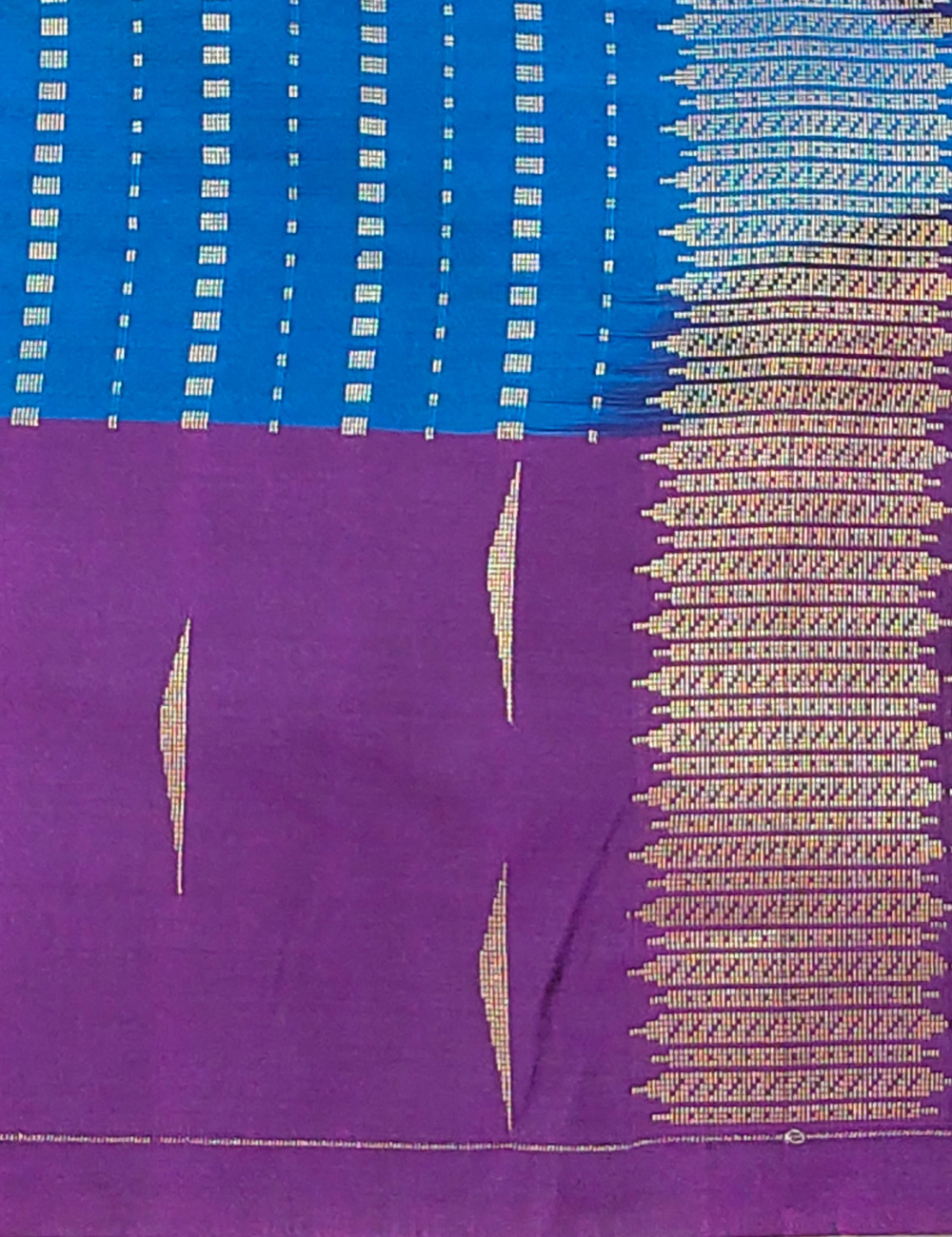 Golden Thread Motifs With Royal Blue Premium Soft Silk Saree