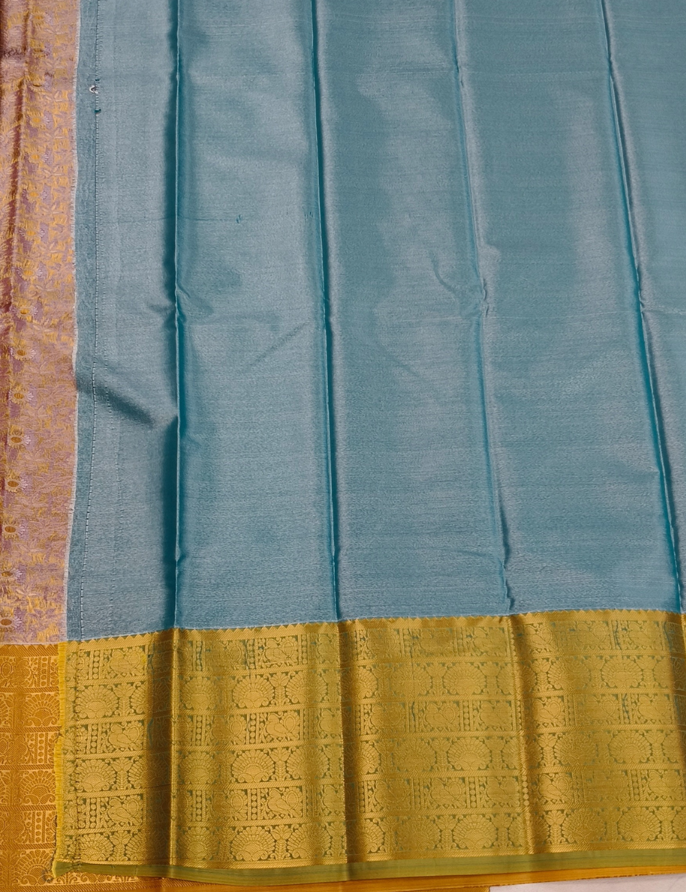 Grand Look Greyish Pink Tissue Semi Silk Saree