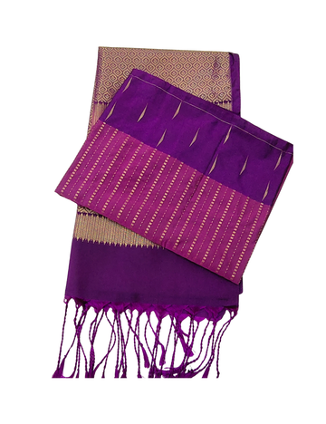 Golden Thread Motifs With Chill Pink Premium Soft Silk Saree