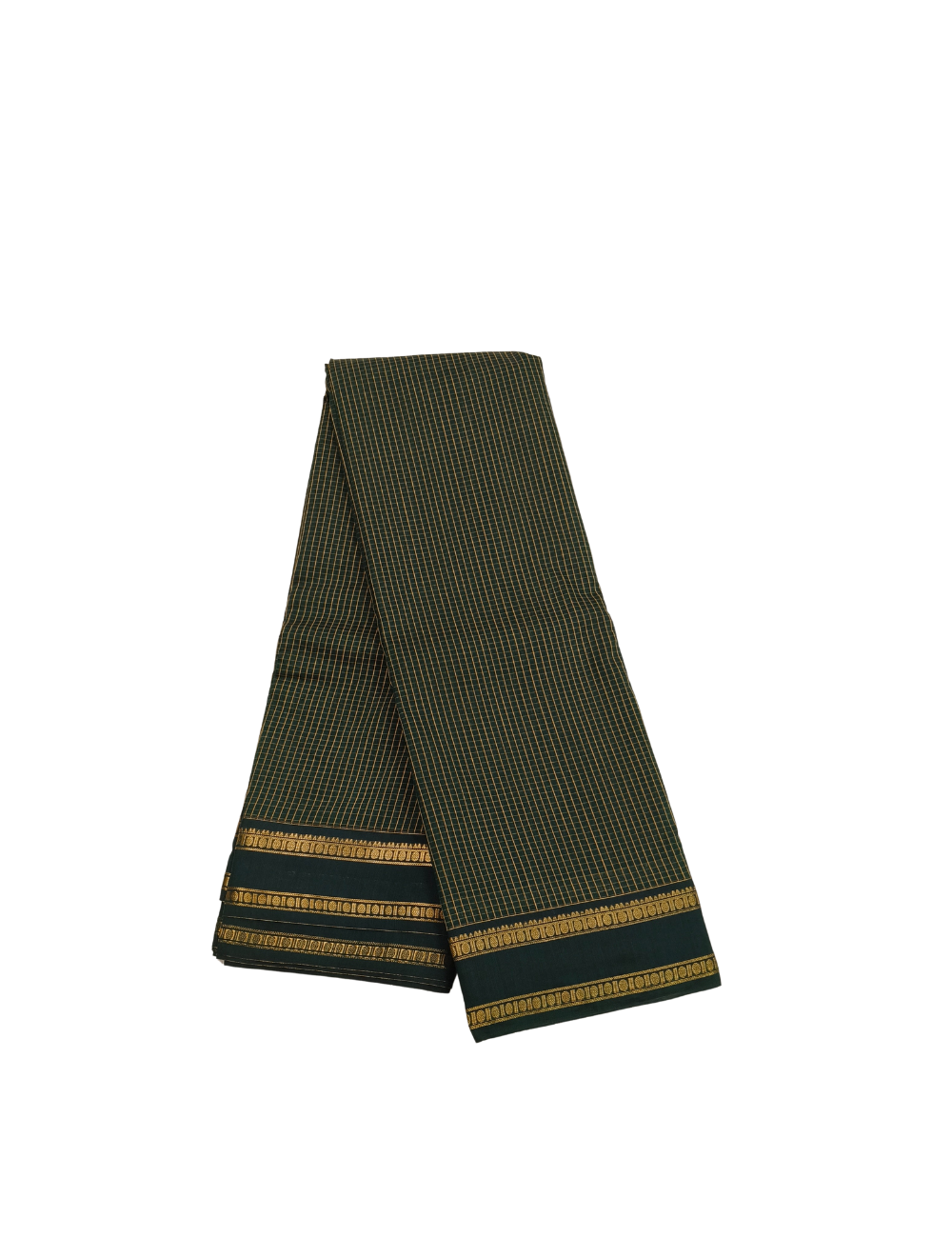 Checked Greenish Cyan Soft Cotton