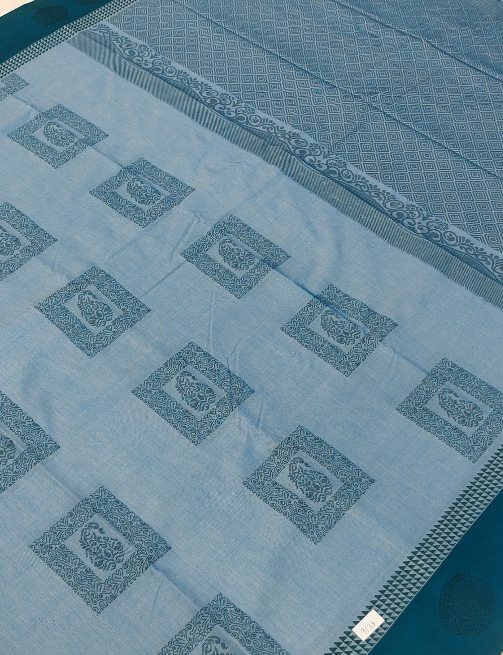 Water blue Mango Design soft silk cotton