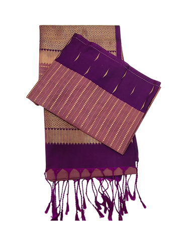 Golden Thread Motifs With Light Maroon Red Premium Soft Silk Saree