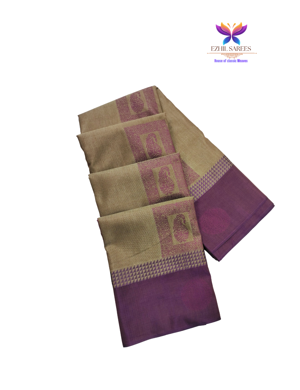 Greenish yellow Mango Design soft silk cotton