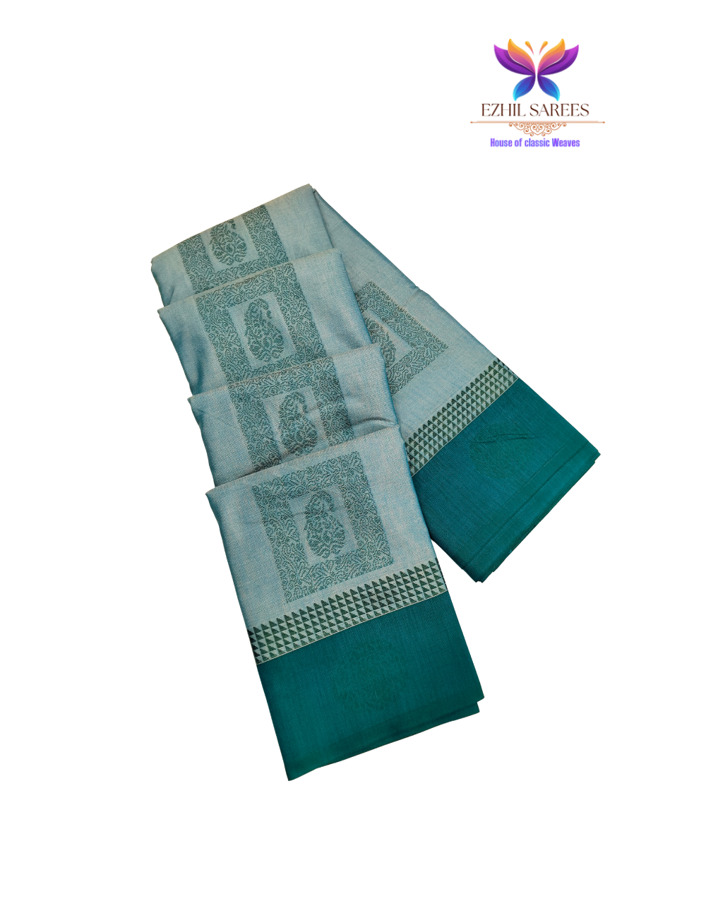 Water blue Mango Design soft silk cotton