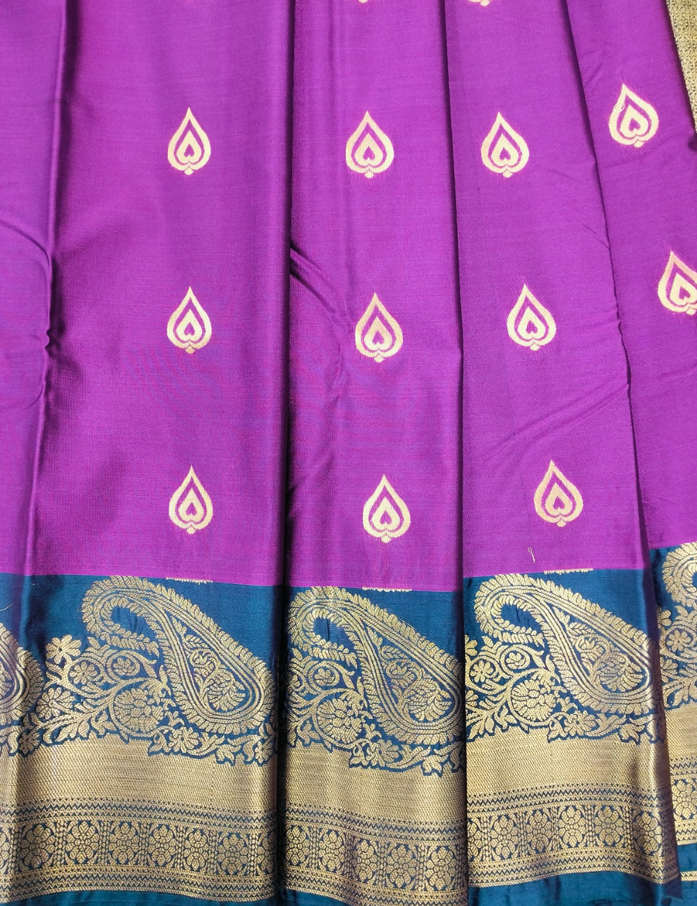 Mango motifs Pinkish Purple Soft Silk Saree