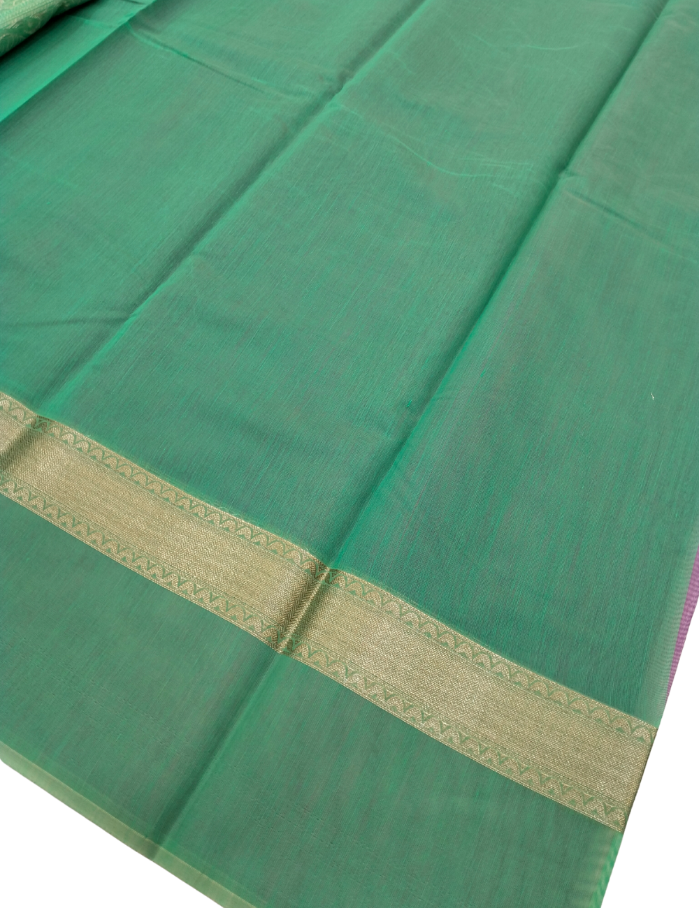 Dusky purple with circular Motifs bamboo Zari cotton