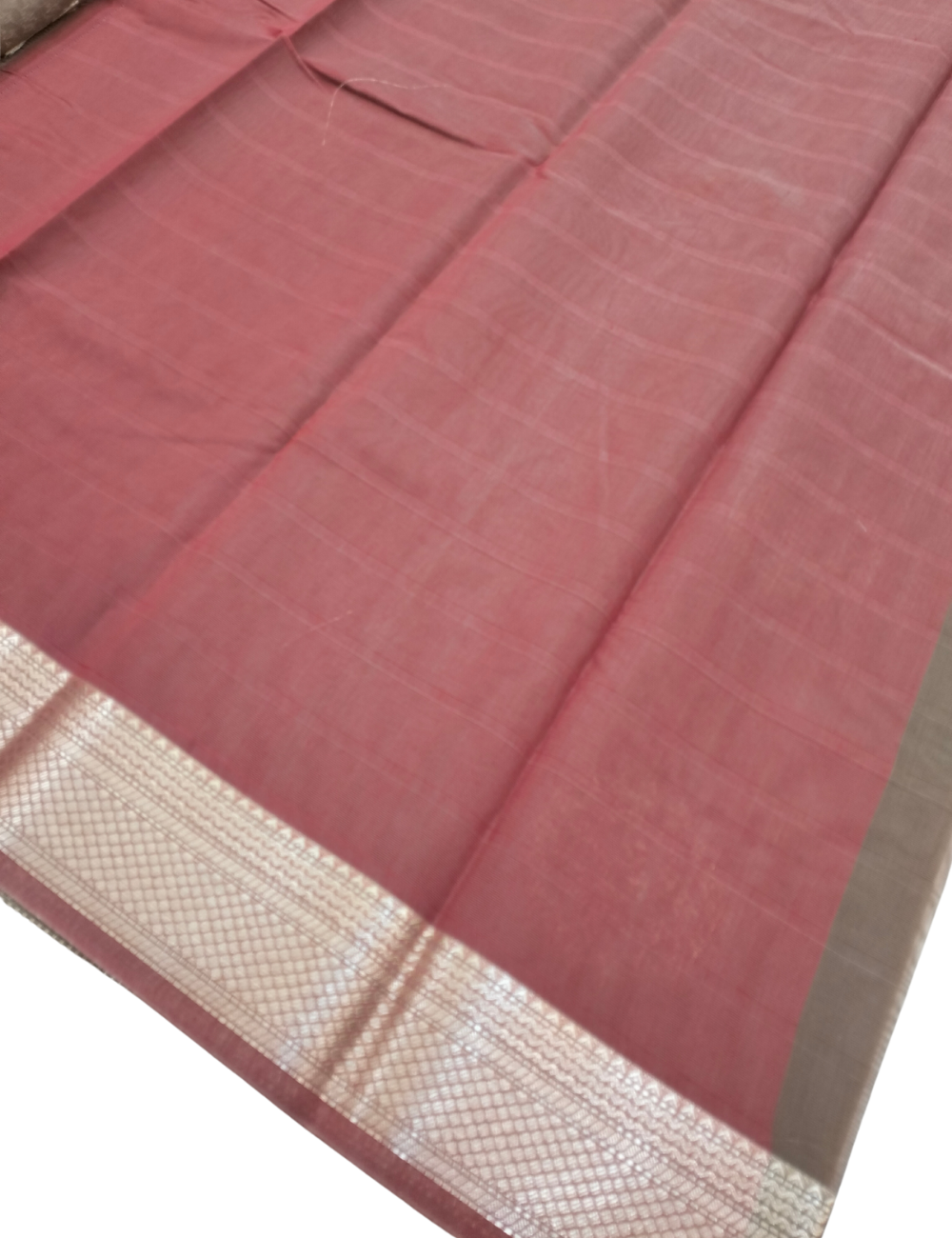 Soya bean brown with circular buttas bamboo cotton