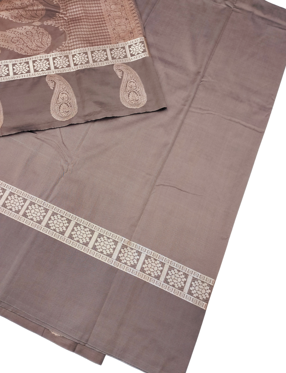 Square Motifs With Dotted Lines Greenish Yellow Premium Soft Silk Saree