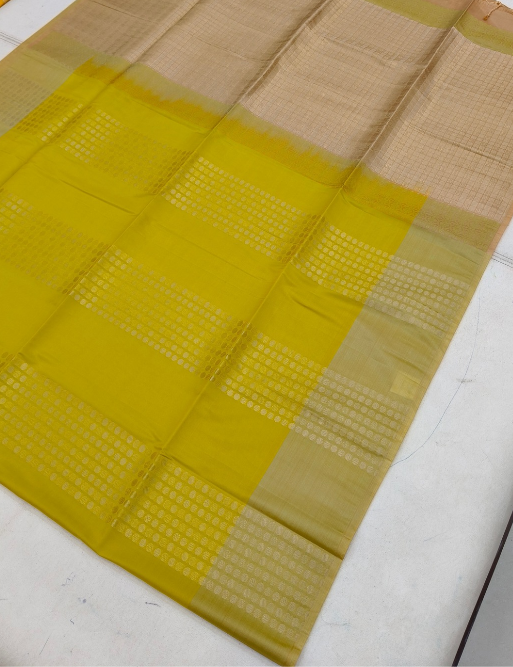 Sunken Gold Mini circular multi colour woven motifs Silk