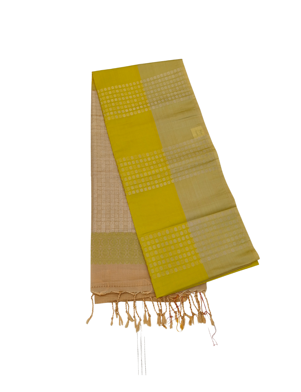 Sunken Gold Mini circular multi colour woven motifs Silk
