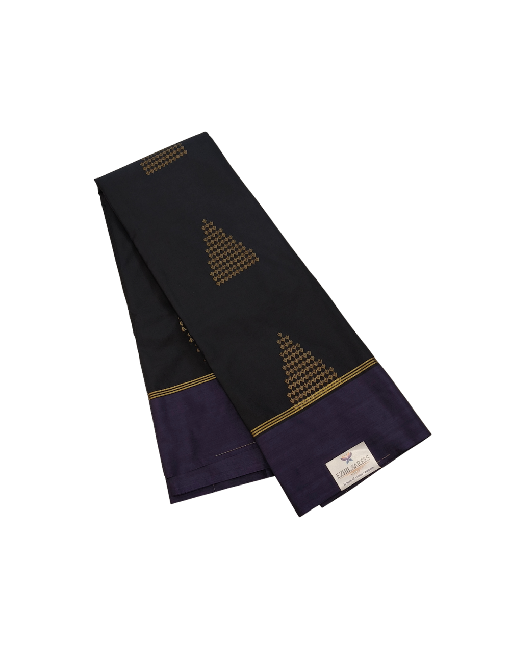 Temple Design With Black colour Premium Soft Silk Saree