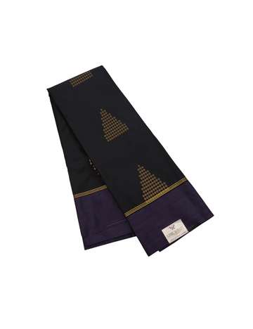 Temple Design With Black colour Premium Soft Silk Saree