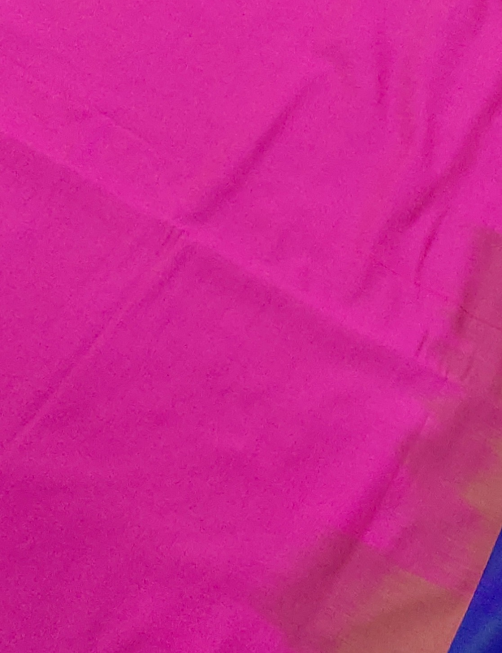 Checked Peacock Motifs With Royal Blue Borderless Soft Silk Saree