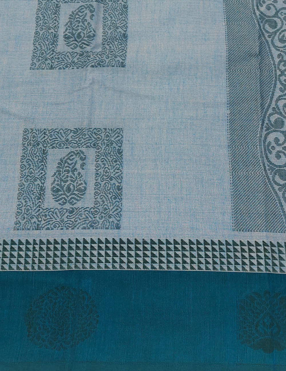 Water blue Mango Design soft silk cotton