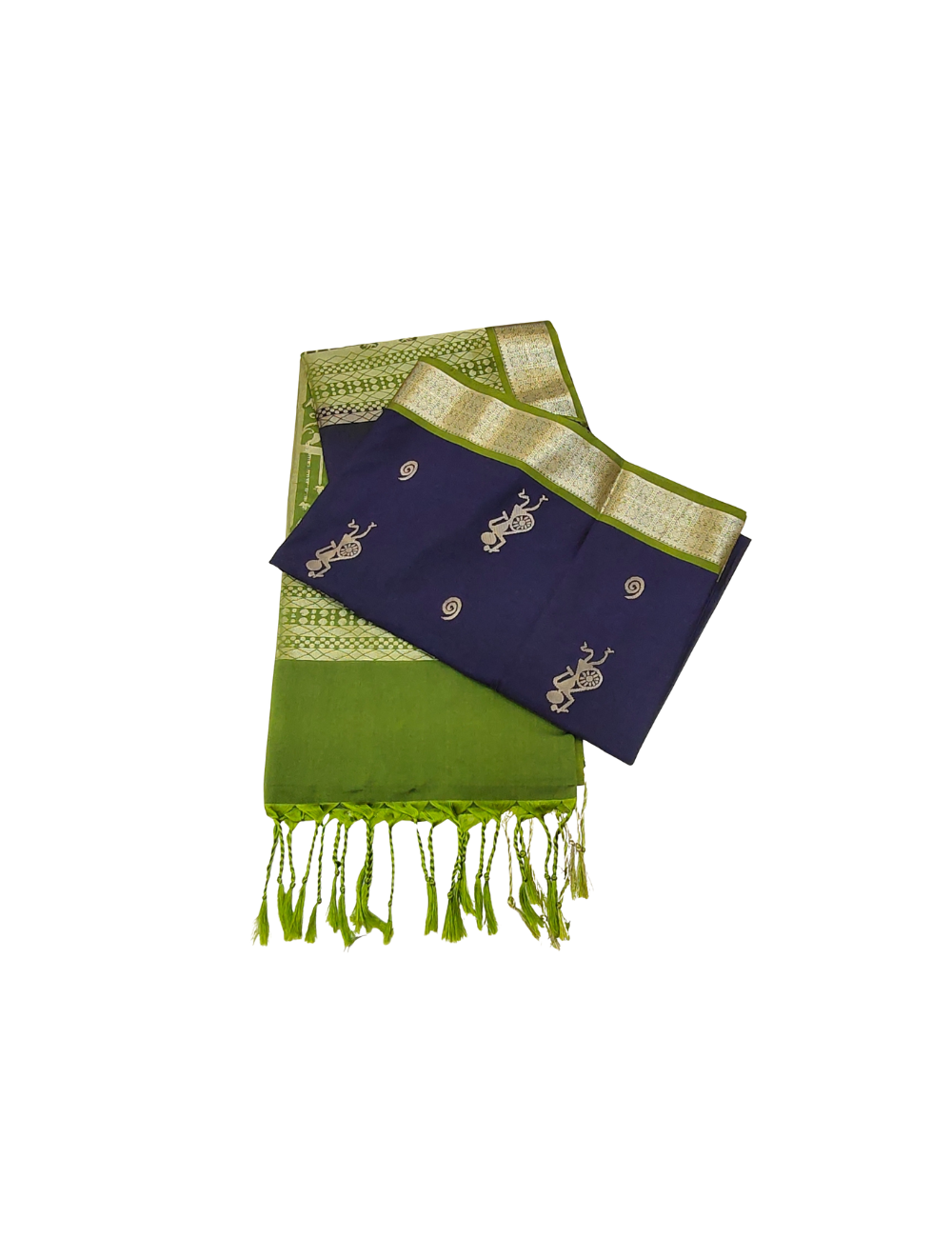 Warli art motifs  With Royal blue Premium Soft Silk Saree