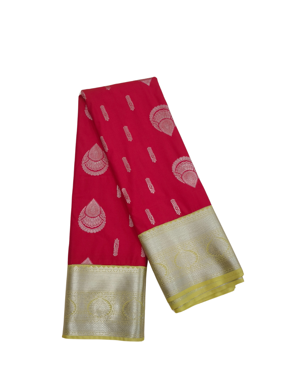 Drops motifs  Red color Soft silk Saree