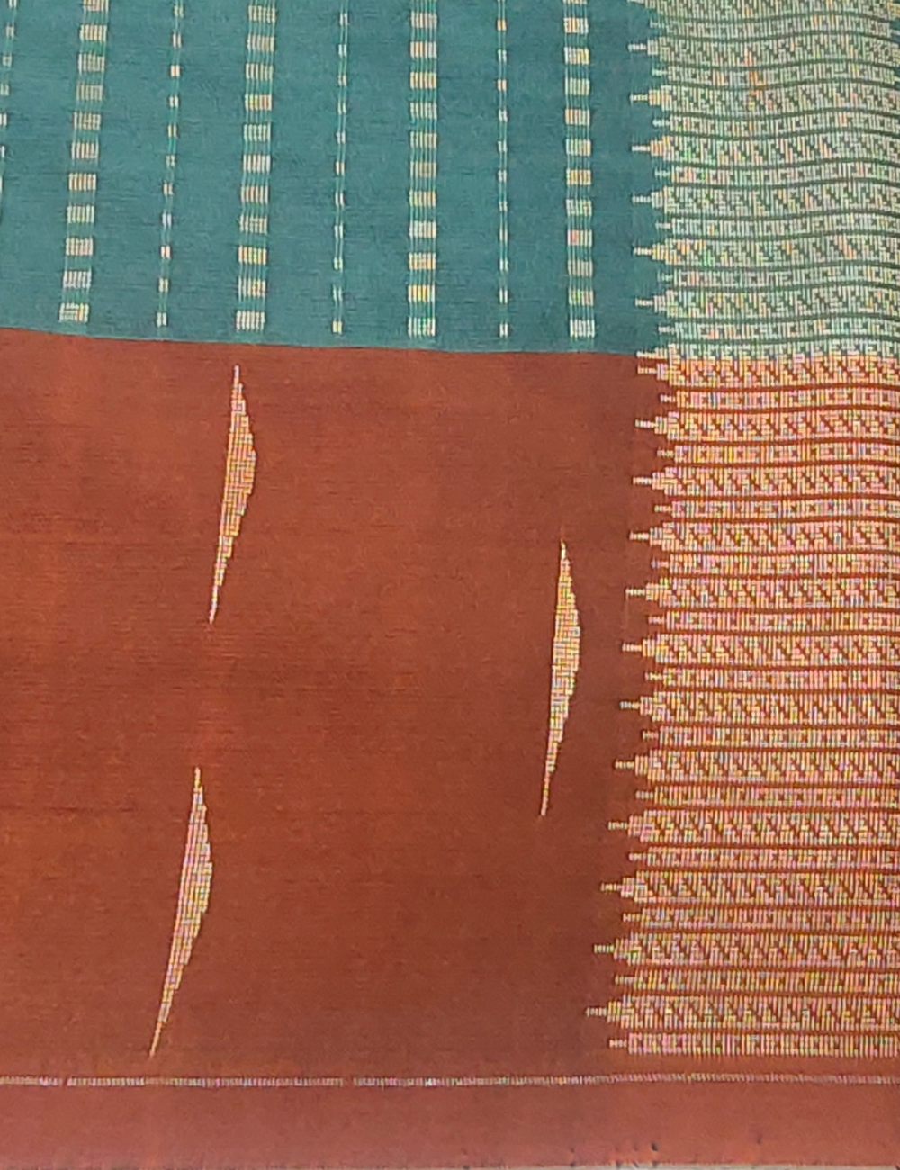 Golden Thread Motifs With Sea Blue  Premium Soft Silk Saree