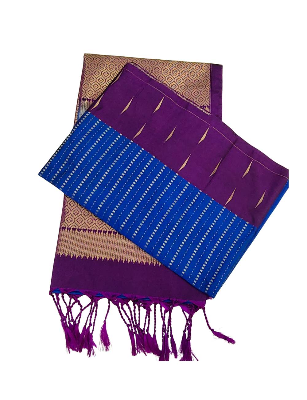 Golden Thread Motifs With Royal Blue Premium Soft Silk Saree